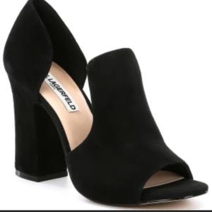 Karl lagerfeld Paris Rian black suede heel
